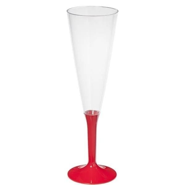 Kırmızı Tabanlı Şampanya Kadehi 6'lı