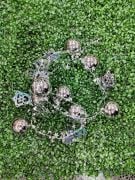 Yılbaşı Süs Top Dizili Gümüş 4396-2