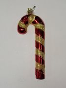 Yılbaşı Süs Asetat Kutulu Baston Kırmızı Gold 14 Cm 5119