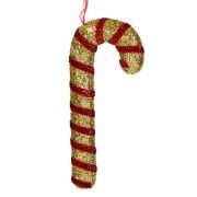 Yılbaşı Süs Asetat Kutulu Baston Kırmızı Gold 14 Cm 5119