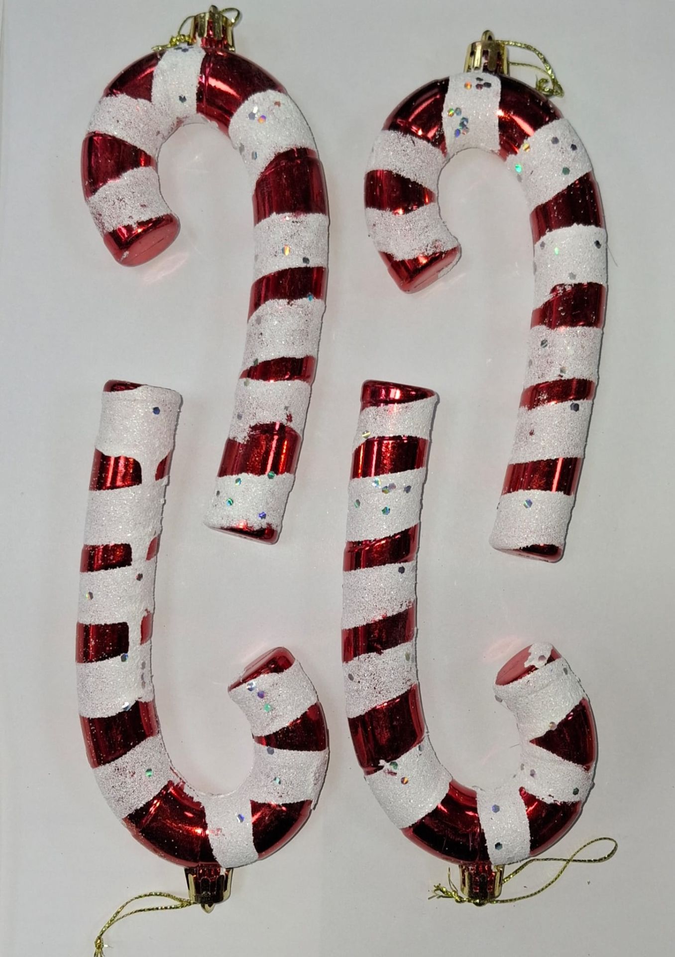 Yılbaşı Süs Asetat Kutulu Baston Kırmızı Beyaz 14 Cm 5102