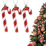 Yılbaşı Süs Asetat Kutulu Baston Kırmızı Beyaz 14 Cm 5102