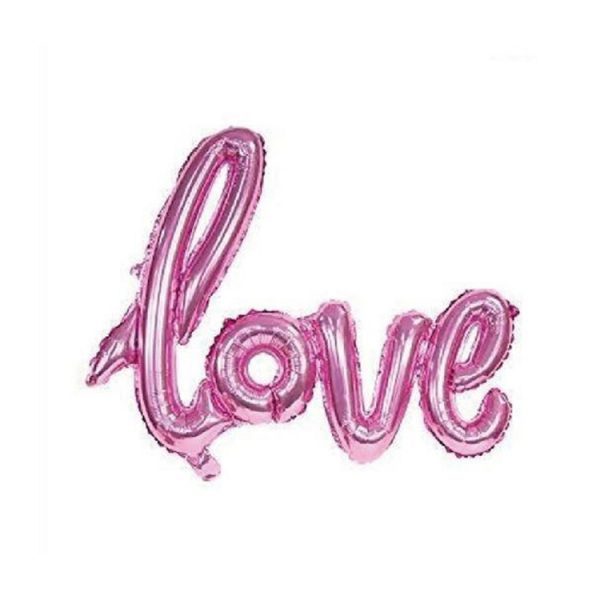 LOVE İMZA PEMBE FOLYO BALON