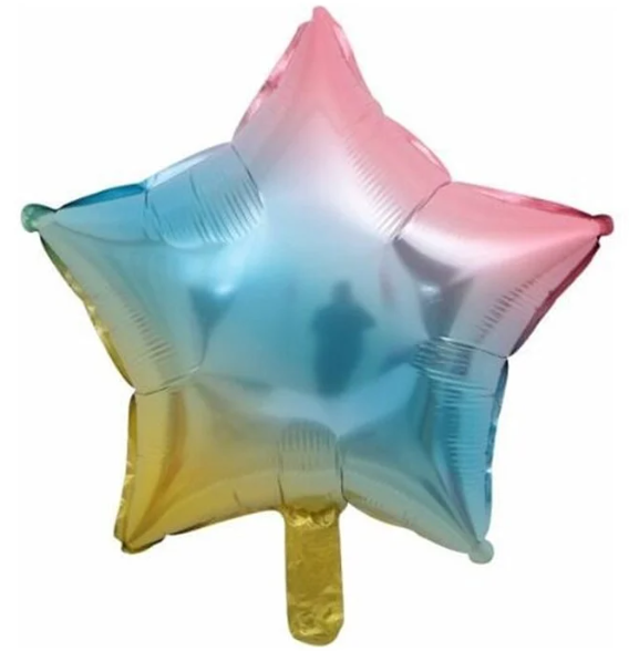24'' Gökkuşağı Yıldız Folyo Balon