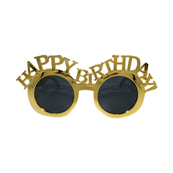 Gözlük Happy Birthday Gold