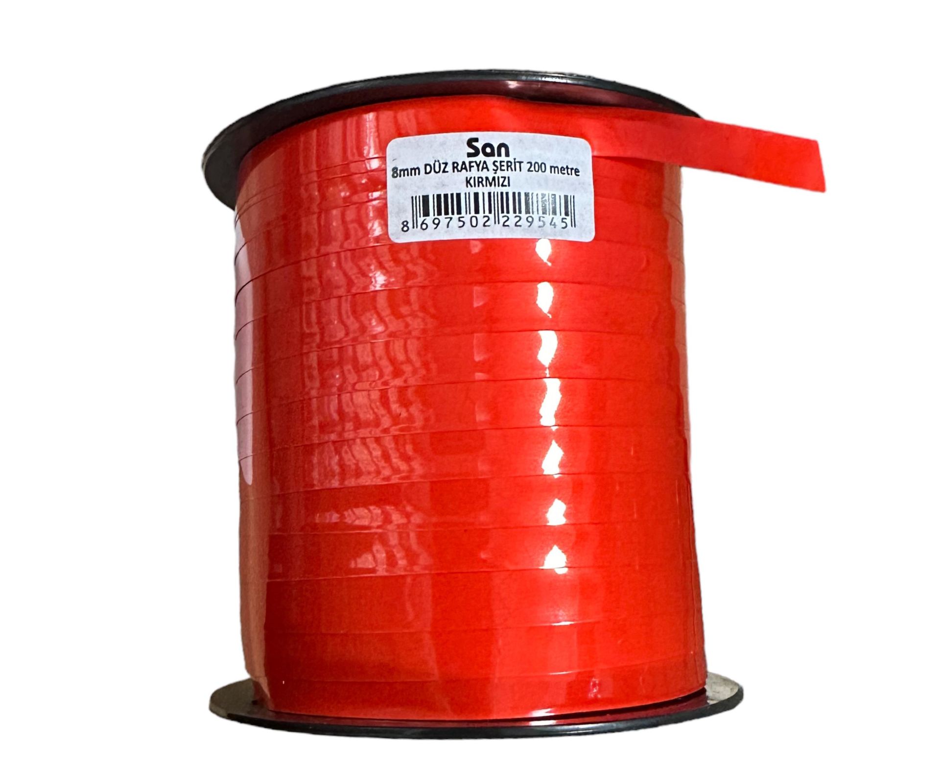 Sedefli Kırmızı Rafya 8mm*200 mt