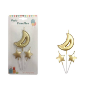 Mum Ay Yıldız Set 3 Parça Gold