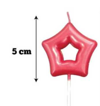 Mum Çubuklu Yıldızlı Set 3 Parça Kırmızı