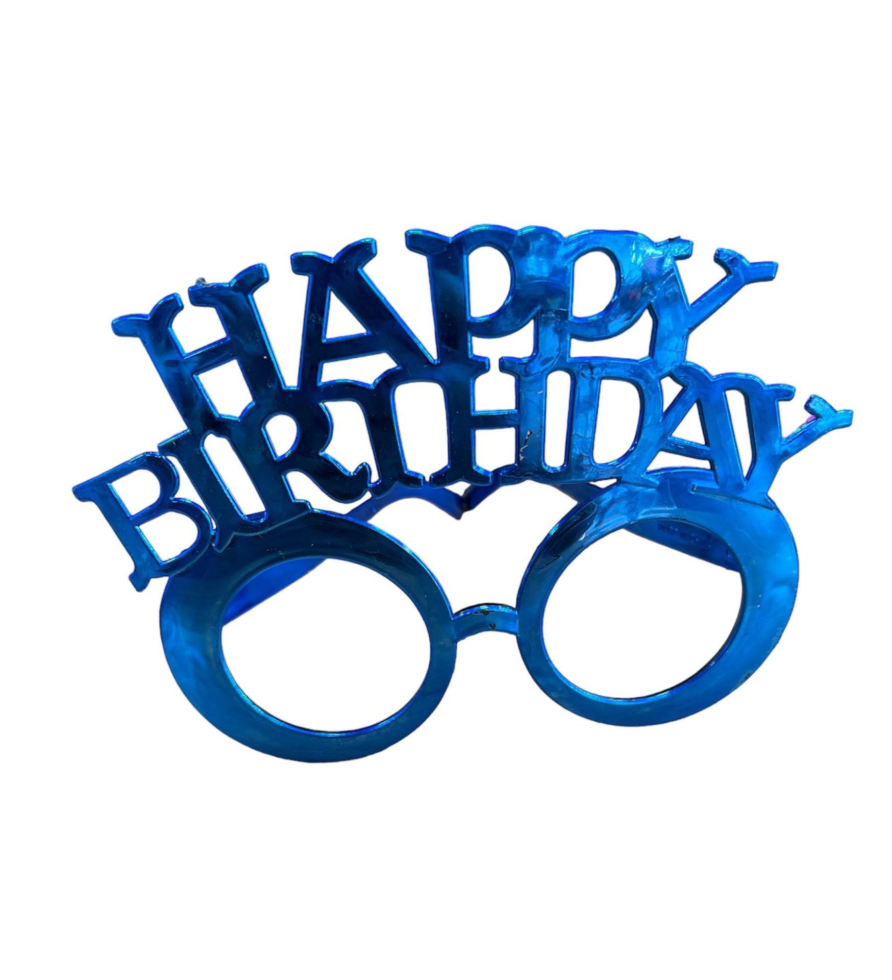Happy Brithday Mavi Camsız Gözlük Parti