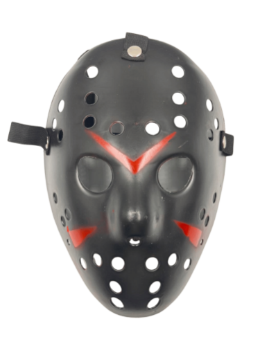 Maske Jason Kırmızı Şeritli Siyah