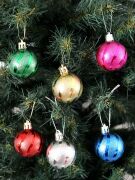 Yılbaşı Top Süs 4 Cm Renkli Tırtıklı Dalgalı 6'lı 4778