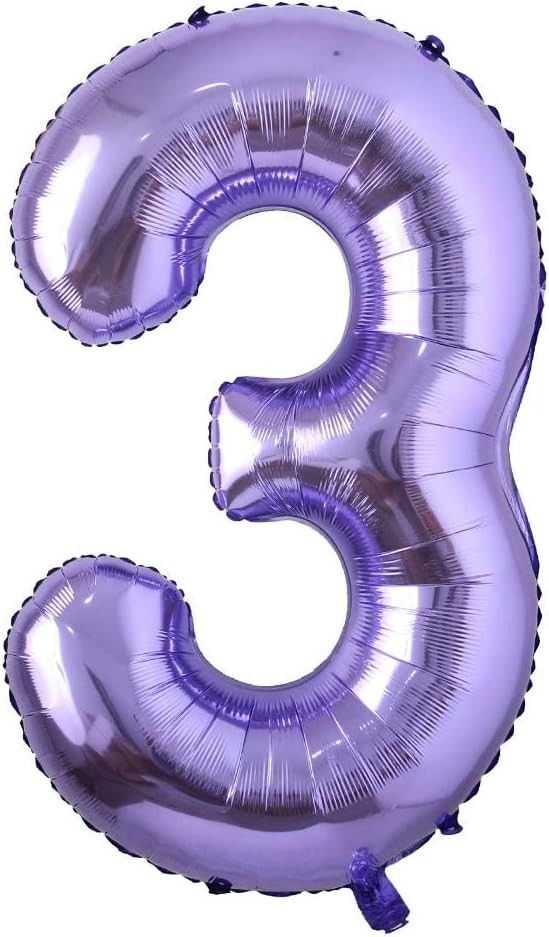 3 Rakam 40'' Mor Folyo Balon