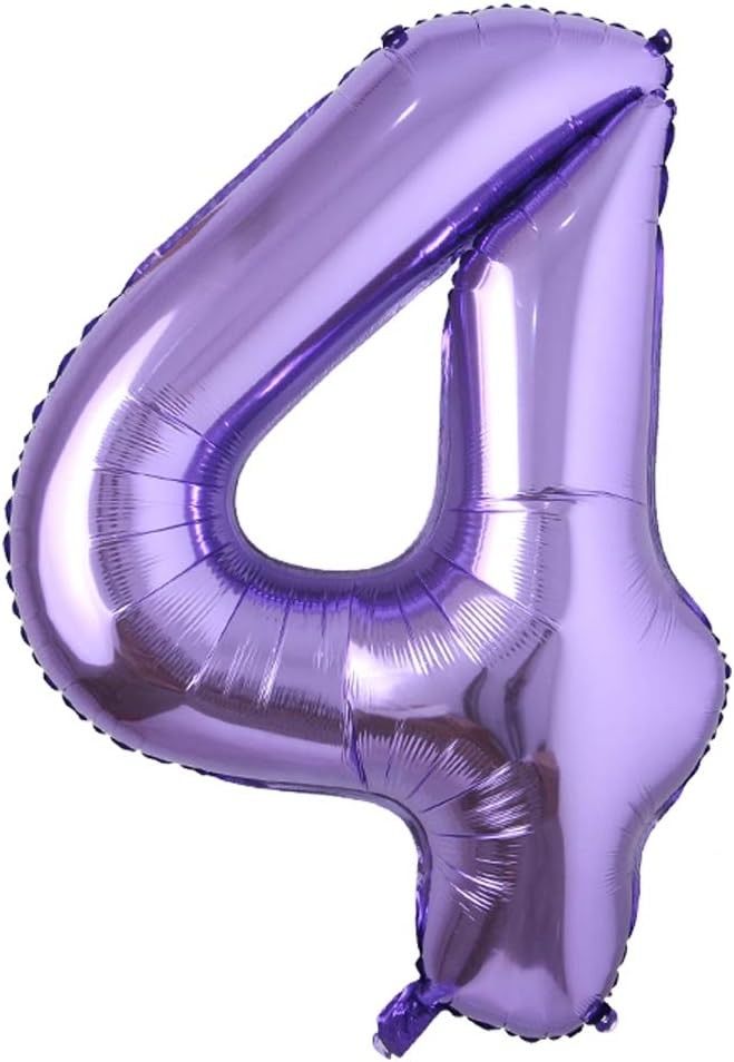 4 Rakam 40'' Mor Folyo Balon