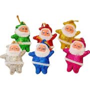 Yılbaşı Süs 4 Cm Renkli Noel Baba 6'lı 2116