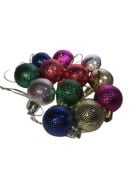 Yılbaşı Top Süs 4 Cm Renkli Noktalı 6'lı 3405