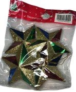 Renkli Yıldız 4'lü Ağaç Süsü  2093