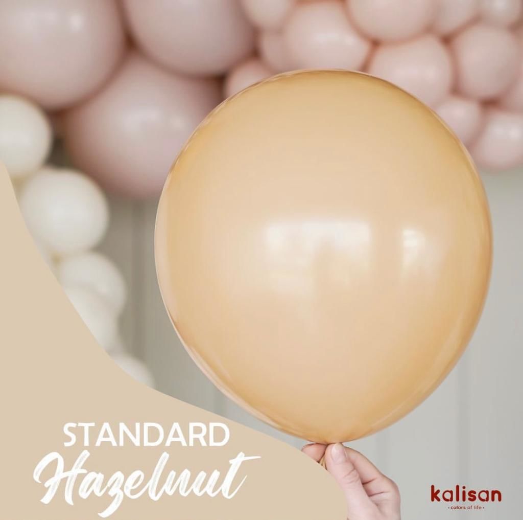Kalisan 12'' Standart Fındık Kahve ( Hazelnut ) 100'lü Balon #2349
