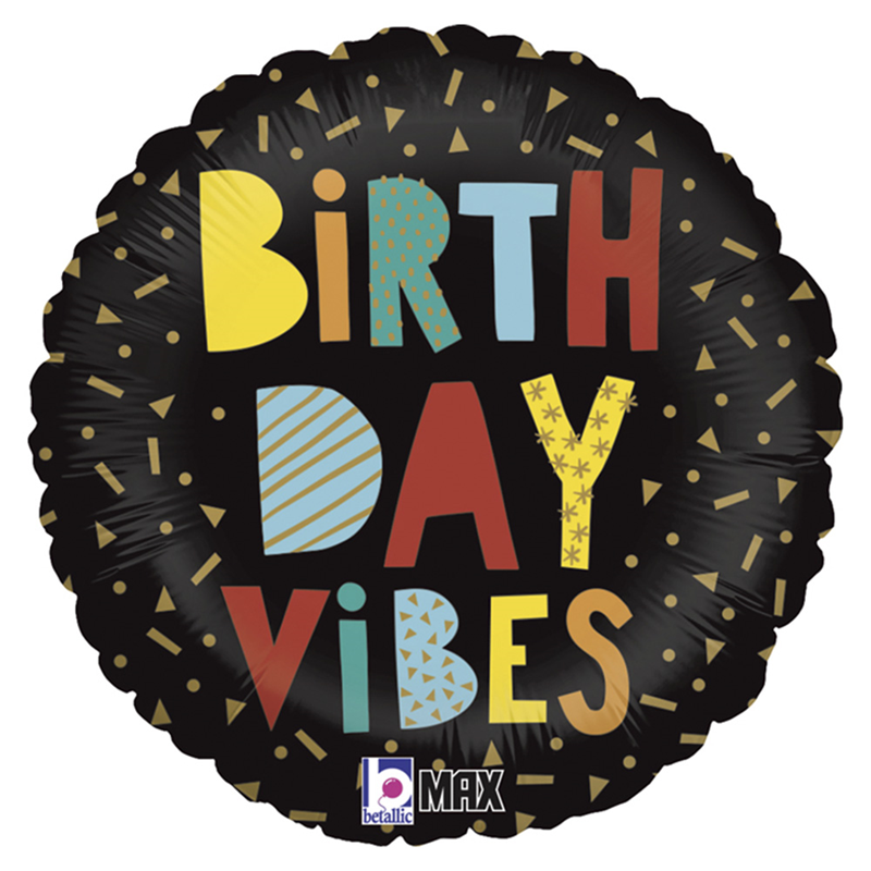 18'' Grabo Folyo Balon -Birthday Vibes-