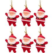 Yılbaşı Süs 4 Cm Kırmızı Noel Baba 6'lı  2116