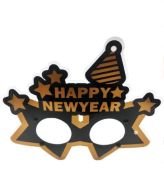 Yılbaşı Temalı Pvc Gözlük Siyah Happy New Year