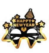 Yılbaşı Temalı Pvc Gözlük Siyah Happy New Year
