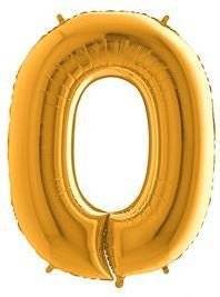 40'' Gold 0 Rakam Folyo Balon 100 Cm