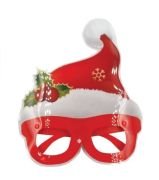 Yılbaşı Temalı Pvc Gözlük Kırmızı Noel Baba Şapkalı