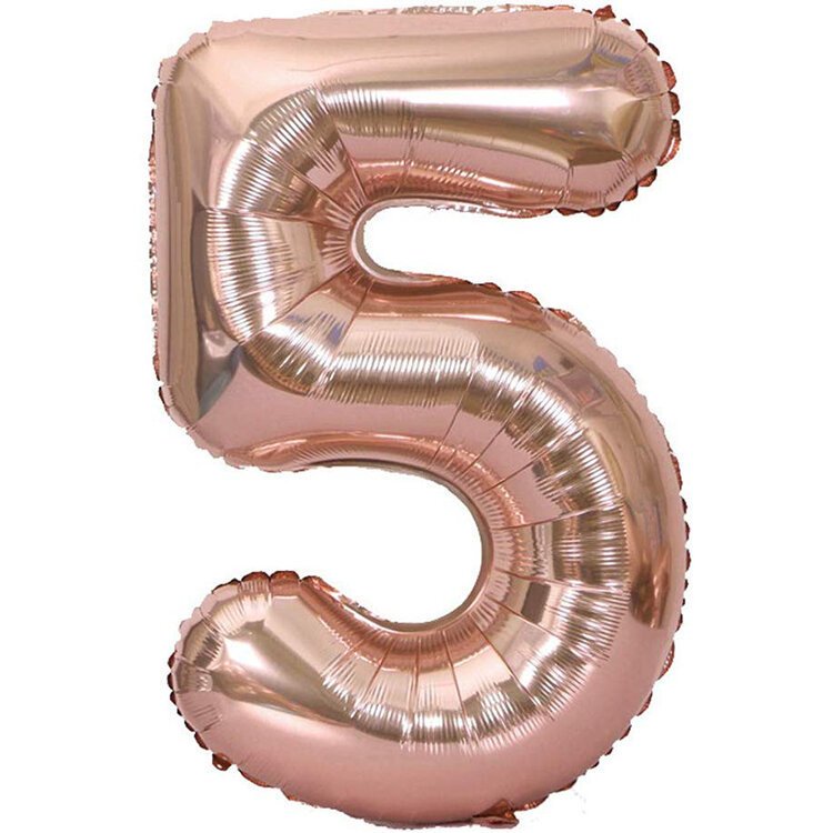 40'' Rose Gold 5 Rakam Folyo Balon 100 Cm