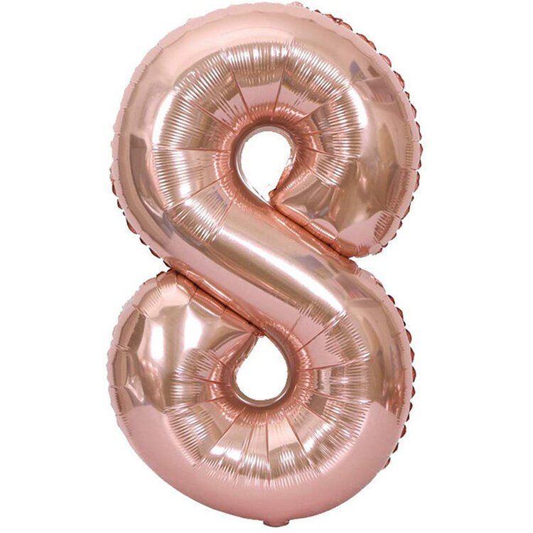 40'' Rose Gold 8 Rakam Folyo Balon 100 Cm
