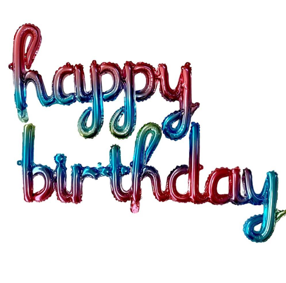 Happy Birthday İmza Folyo Balon Renkli