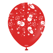 Yılbaşı Temalı Snowman Mix 12'' 25 adet balon