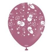 Yılbaşı Temalı Snowman Mix 12'' 25 adet balon