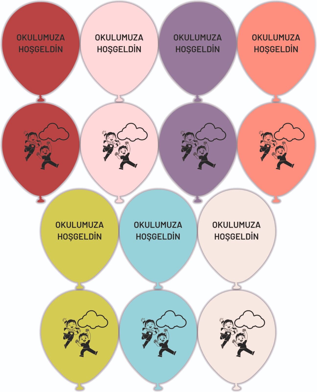 Okulumuza Hoşgeldiniz Özel Baskılı Balon