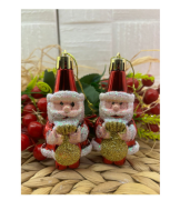 Yılbaşı Süs Asetat Kutulu Şeker Noel Baba  4'lü 5096