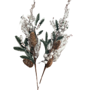 Yılbaşı Kozalaklı Beyaz Karlı Kokina 68 Cm FL-10