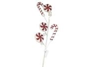 Yılbaşı Baston ve Şeker Kırmızı Beyaz Çubuk Süs 68 Cm FL-31