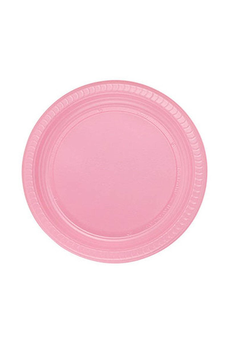 Plastik Tabak Pembe 22cm 25li