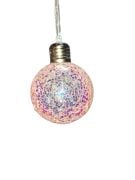 YIlbaşı Top Süs Lüks 8 Cm Pembe Simli Pullu 1 Adet