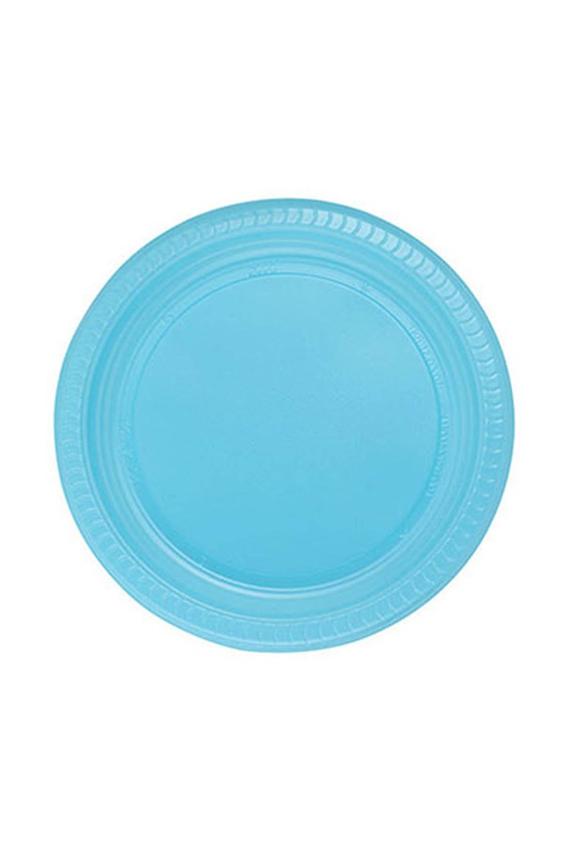 plastik Tabak Açık Mavi 22cm 25li