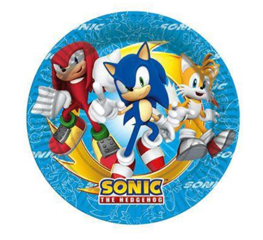 Lisanslı Sonic Tabak 8 Adet 23 cm