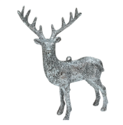 Yılbaşı Dekor Süs Simli Gümüş Geyik JY-26