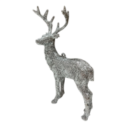 Yılbaşı Dekor Süs Simli Gümüş Geyik JY-26
