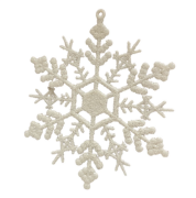 Yılbaşı Dekor Süs Simli Beyaz Kar Tanesi DJ-21