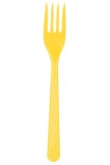 Plastik Çatal Sarı 25li