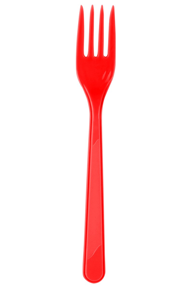 Plastik Çatal Kırmızı 25li