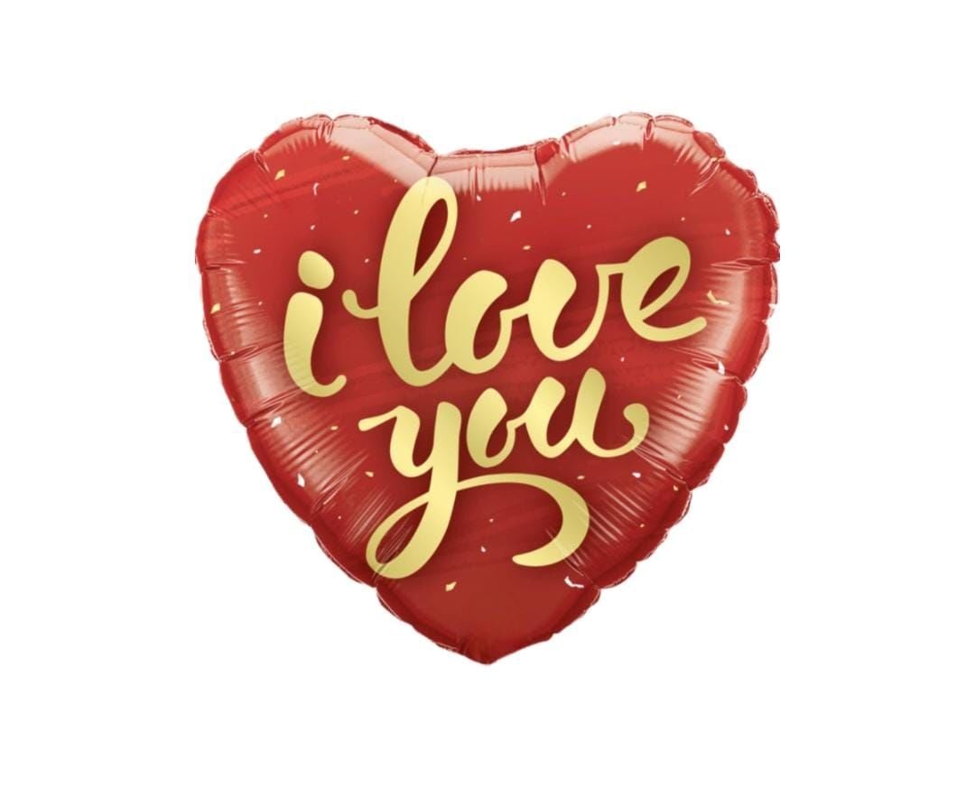 18'' I Love You Kalp Folyo Balon