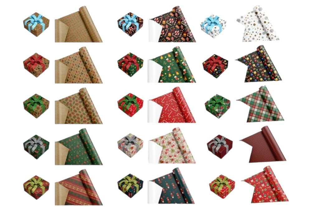 Hediye Yılbaşı Paket Kağıdı 70*100 1 Adet Karışık