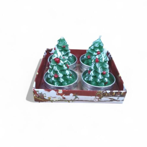 MUM TEA LIGHT ÇAM AĞAÇLI 4 LÜ