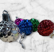 Yılbaşı Top Süs  4 Cm Kozalak Top 6'lı  4808-1