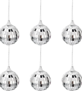 Yılbaşı Top Süs Disko Topu Gümüş 4 Cm 222-2